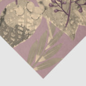 Papier Mousseline Collage de feuilles avec les baies Rose croustilla (Détail)