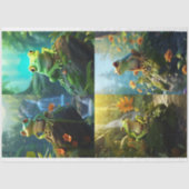 Papier Mousseline Collage de grenouille 2 papier de découpage (Recto)