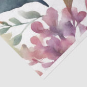 Papier Mousseline Collage de l'aquarelle Abstraite avec Feuilles (Détail)