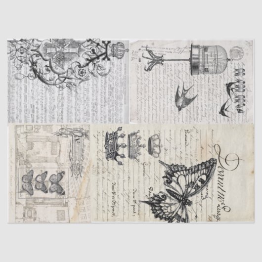 Papier Mousseline Collage de lettre (Recto)