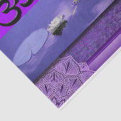 Papier Mousseline Collage de méditation Purple Lotus & Crown Chakra (Détail)