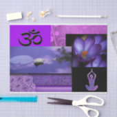 Papier Mousseline Collage de méditation Purple Lotus & Crown Chakra (Artisanat)