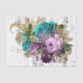 Papier Mousseline Collage de musique florale victorienne (Recto)