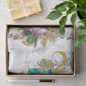 Papier Mousseline Collage de musique florale victorienne (Cadeau)