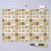 Papier Mousseline Collage de Noël en or (Artisanat)