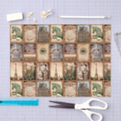 Papier Mousseline Collage de photo de voyage de Paris France (Artisanat)