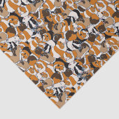 Papier Mousseline Collage de pinceaux de Guinée illustrations à moti (Détail)