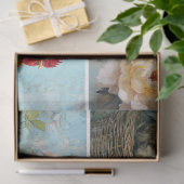 Papier Mousseline Collage de poulet floral jaune (Cadeau)