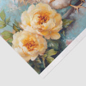 Papier Mousseline Collage de poulet floral jaune (Détail)