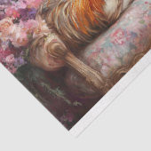 Papier Mousseline Collage de poulet floral Lilac (Détail)