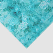 Papier Mousseline Collage de Roses bleus en détresse (Détail)