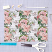 Papier Mousseline Collage de roses roses (Artisanat)