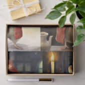 Papier Mousseline Collage de souris de Noël pour découpage (Cadeau)