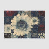 Papier Mousseline Collage de tuiles florales aléatoires Découpage ga (Recto)