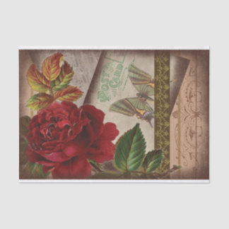 Papier Mousseline Collage d'Ephemera Vintage Shabby Chic Decoupage