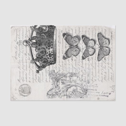 Papier Mousseline Collage d'éphémères (Recto)