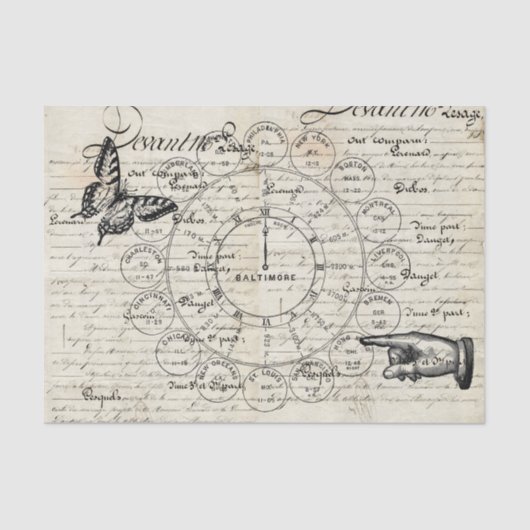 Papier Mousseline Collage d'éphémères (Recto)