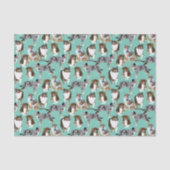 Papier Mousseline Collage des chiens bergers australiens australiens (Recto)