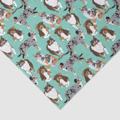 Papier Mousseline Collage des chiens bergers australiens australiens (Détail)