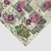 Papier Mousseline Collage Ephémère Florale Violet (Détail)