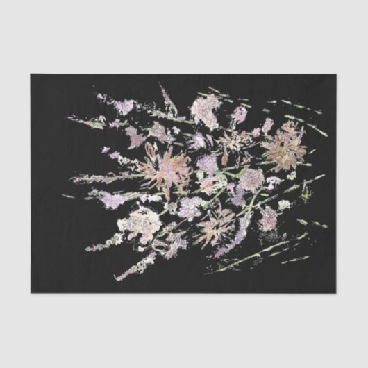 Papier Mousseline Collage Fleur sauvage de découpage floral (Recto)