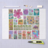 Papier Mousseline Collage floral (Artisanat)