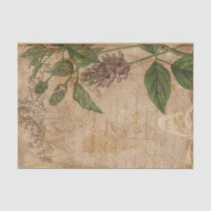 Papier Mousseline Collage floral vintage
