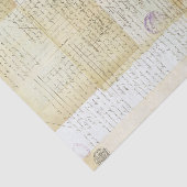 Papier Mousseline Collage français antique de document (Détail)