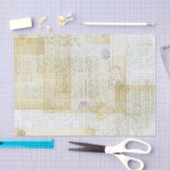 Papier Mousseline Collage français antique de document (Artisanat)