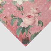 Papier Mousseline Collage français élégant Rose vintage (Détail)