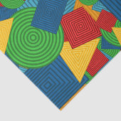 Papier Mousseline Collage géométrique de formes (couleurs (Détail)