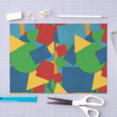 Papier Mousseline Collage géométrique de formes (couleurs (Artisanat)