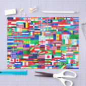 Papier Mousseline Collage international du drapeau (Artisanat)
