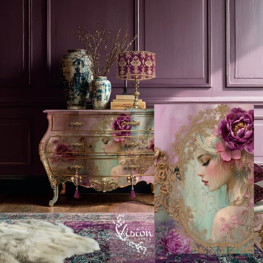 Papier Mousseline Collage Luxe, Mélange Portrait Floral