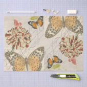 Papier Mousseline Collage papillon botanique (Artisanat)