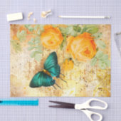 Papier Mousseline Collage papillon vintage (Artisanat)