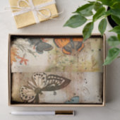 Papier Mousseline Collage papillon vintage (Cadeau)