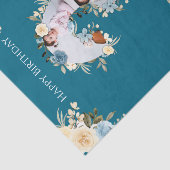 Papier Mousseline Collage photo 3e anniversaire Turquoise bleu jaune (Détail)