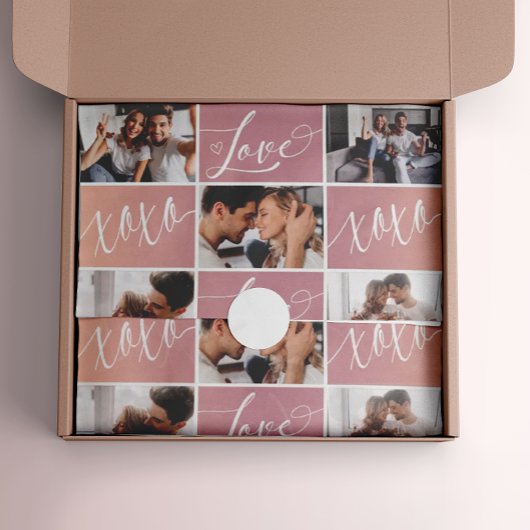 Papier Mousseline Collage photo de Love XOXO Valentine