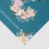 Papier Mousseline Collage photo du 2e anniversaire Turquoise bleu ja (Détail)