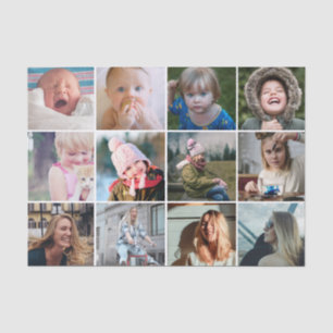 Papier Mousseline Collage photo simple 12 photos