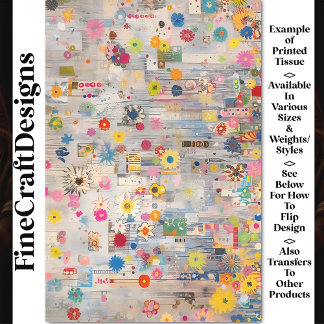 Papier Mousseline Collage Rétro Shabby Chic Fantaisiste BP6B Découpa