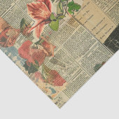 Papier Mousseline Collage rustique Vintage de journaux (2) (Détail)