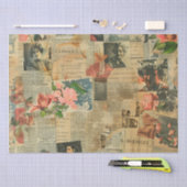Papier Mousseline Collage rustique Vintage de journaux (2) (Artisanat)