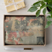 Papier Mousseline Collage rustique Vintage de journaux (2) (Cadeau)