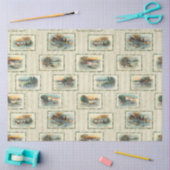 Papier Mousseline Collage rustique Vintage hiver (Artisanat)