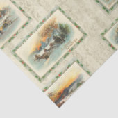 Papier Mousseline Collage rustique Vintage hiver (Détail)