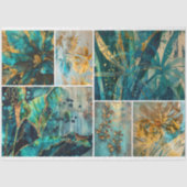 Papier Mousseline Collage Tropical Découpage (Recto)