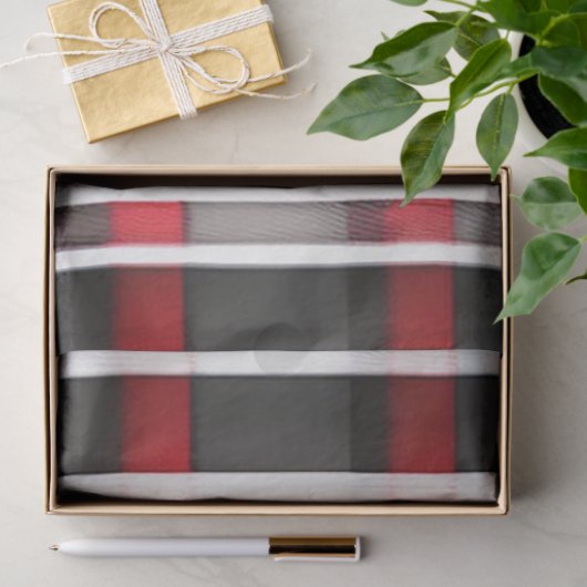 Papier Mousseline Collection Abstraite de plaid rouge (Cadeau)