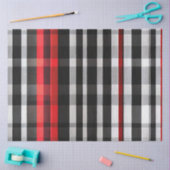 Papier Mousseline Collection Abstraite Red Black Plaid (Artisanat)